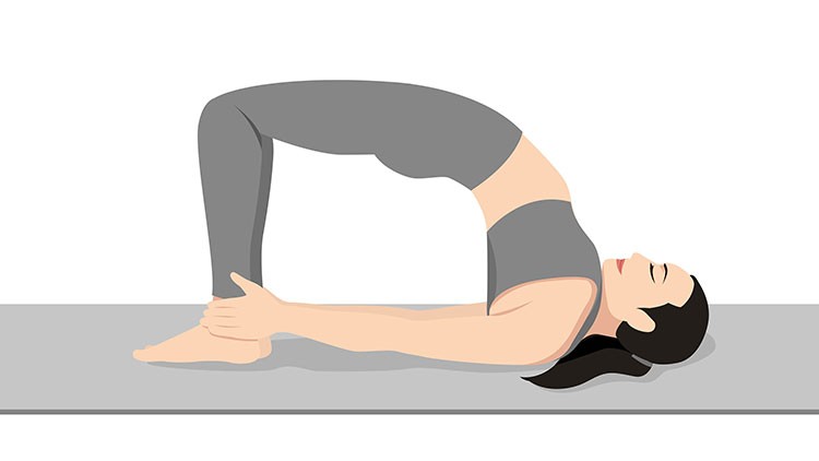 Illustration Yoga-Übung Brücke