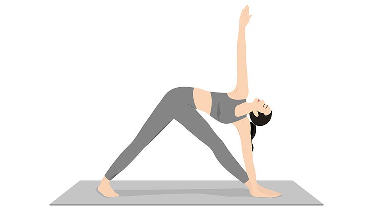 Illustration Yoga-Übung Dreieck