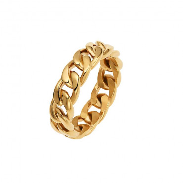 Damen Ring aus Edelstahl, vergoldet (4056874024297)