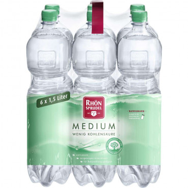 Mineralwasser, Medium (6x 1,500 Liter)