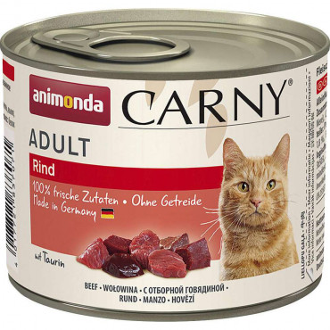 Katzen-Nassfutter Carny Adult, Rind pur