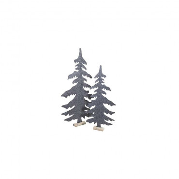 Baum, Filz auf Holzbase, 58x9x128 cm