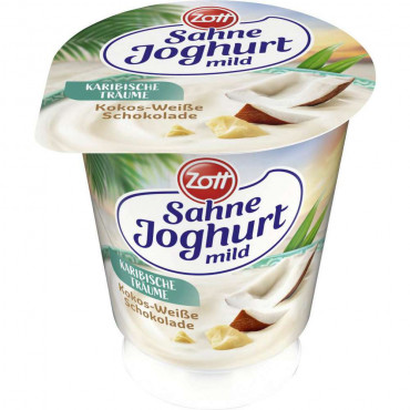 Sahnejoghurt, Karibische Träume, Kokos-Weiße Schokolade