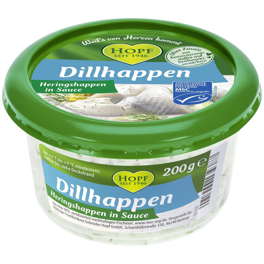 Dillhappen, Heringshappen in Sauce von ⮞ Hopf Globus