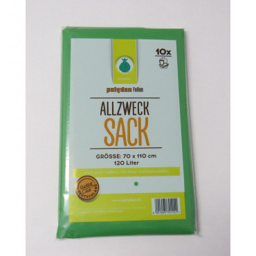 Allzweck-Sack, grün, 10 x 120l