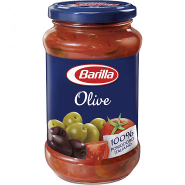 Sauce Oliven von ⮞ Barilla Tomaten Pasta & Globus Olive mit
