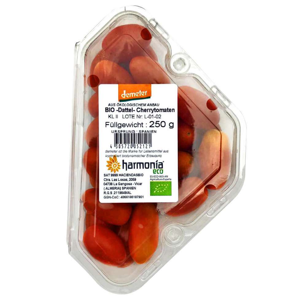 Bio Demeter Dattel-Cherrytomaten, Marke von Schale keine
