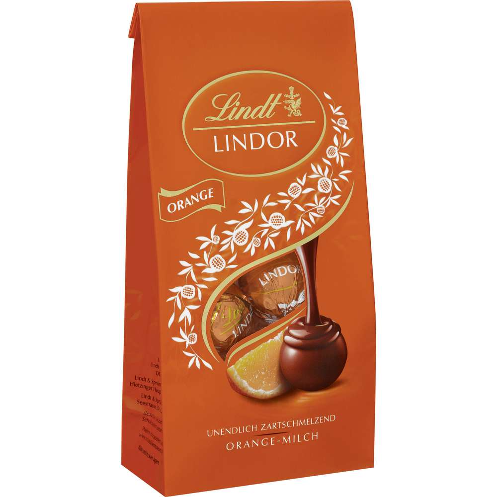 Lindor Beutel Orange Milch Von Lindt ⮞ Ansehen Globus 5790