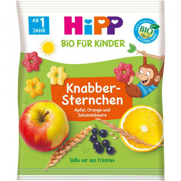 Bio Knabber-Sternchen, Apfel, Orange & Johannisbeeren