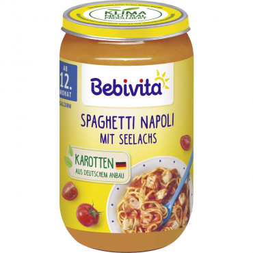 Spaghetti Napoli mit Seelachs, ab 12 Monaten