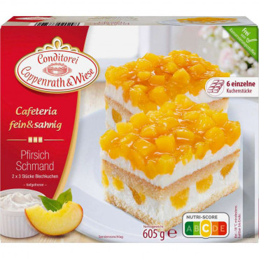 Cafeteria Kuchen Pfirsich-Schmand, tiefgekühlt