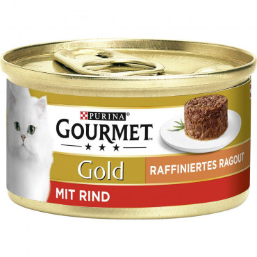 Katzen-Nassfutter Gourmet Gold, Raffiniertes Ragout, Rind