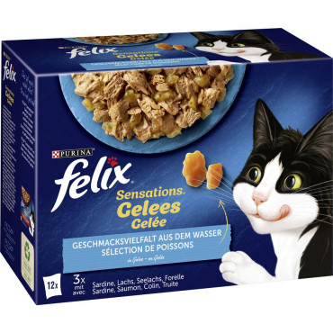 Katzen-Nassfutter Felix, Sensations Gelees, Geschmacksvielfalt in Sauce