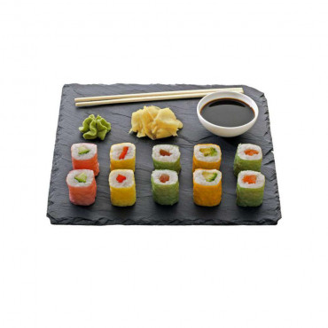 Sushi - Buntes Maki Set mit Sojblätter