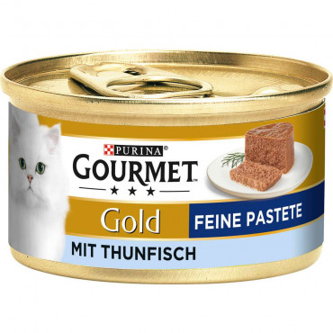 Katzen-Nassfutter Gourmet Gold, Feine Pastete mit Thunfisch