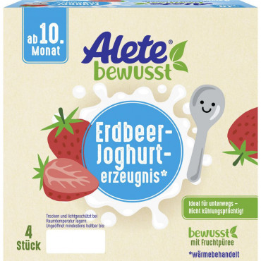 Joghurt und Erdbeere bewusst