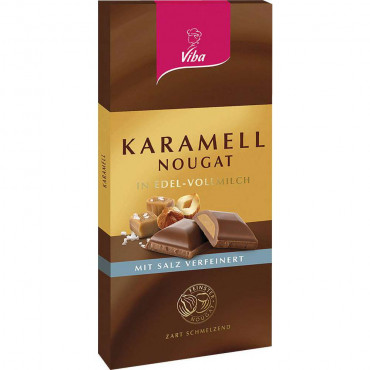 Tafelschokolade Nougat/Salz-Karamell