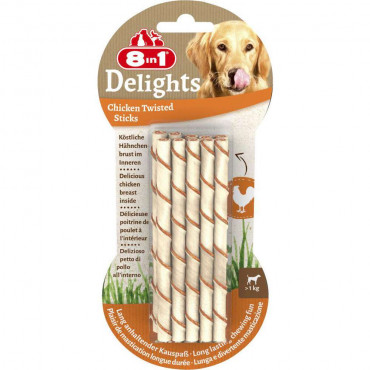 Hunde-Snack Delights twisted sticks, Huhn