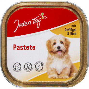 Hunde-Nassfutter Feine Pastete, Geflügel/Rind
