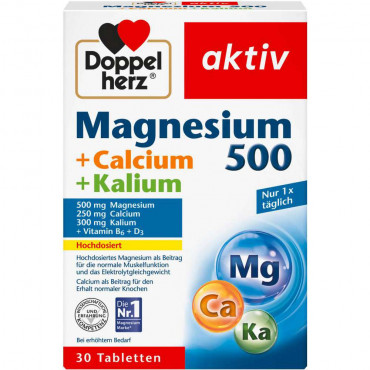 Magnesium 500 + Calcium + Kalium Tabletten