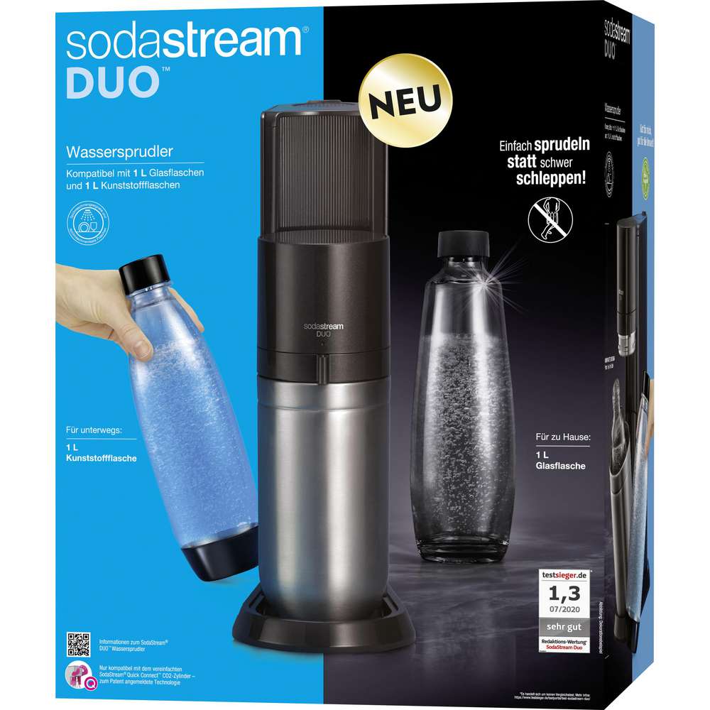 Wassersprudler Duo Titan, inkl. zwei von Sodastream Flaschen