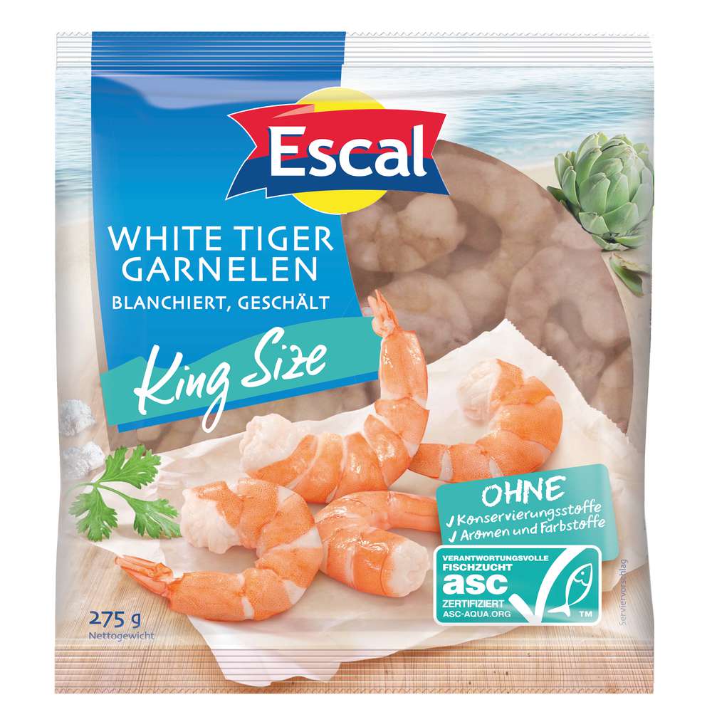 ASC King Size White Tiger Garnelen, Escal tiefgekühlt von