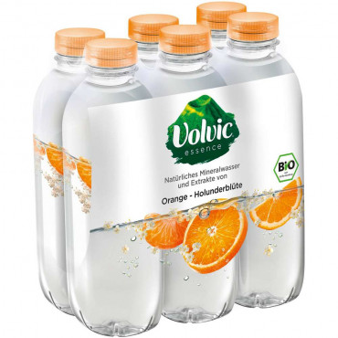 Essence Bio Mineralwasser, Orange-Holunderblüte (6x 0,750 Liter)