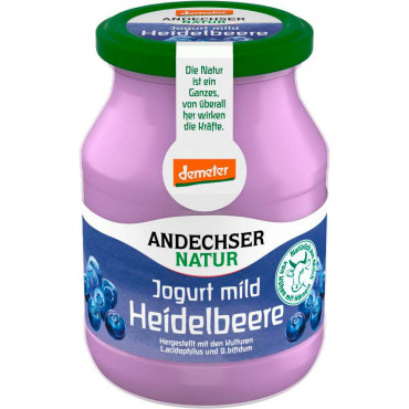 Bio Demeter Joghurt Heidelbeere 3,7%, 500g MW