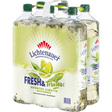 Wasser mit Geschmack Fresh ́n FruiTEA, Grüntee-Limette, Still (6x 1,500 Liter)