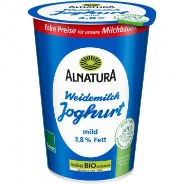 Bio Naturjoghurt mild, 3,8% Fett